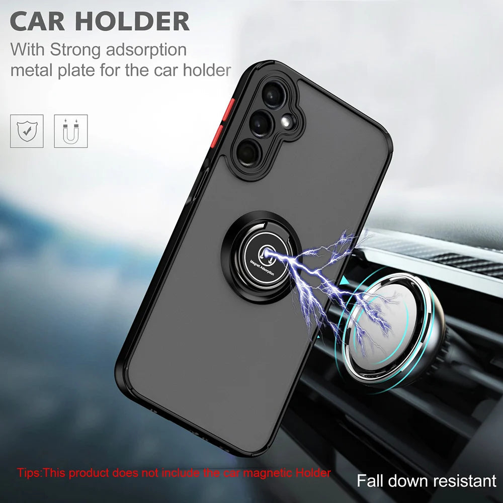 Coque avec anneau mat pour Samsung Galaxy A35 5G Coque avec anneau mat pour Samsung Galaxy A35 5G